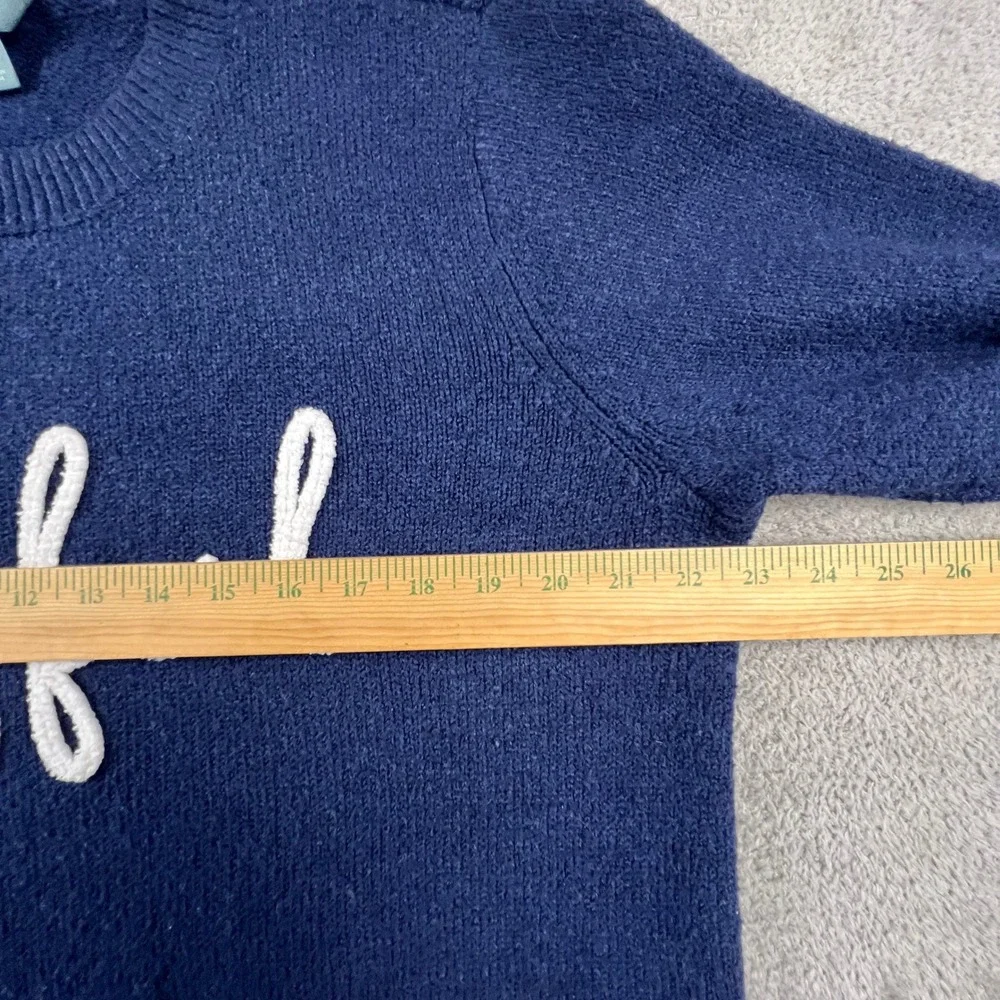 Joyful Graphic Sweater Womens 0X 14W Navy Blue Crewneck Terra‎ & Sky